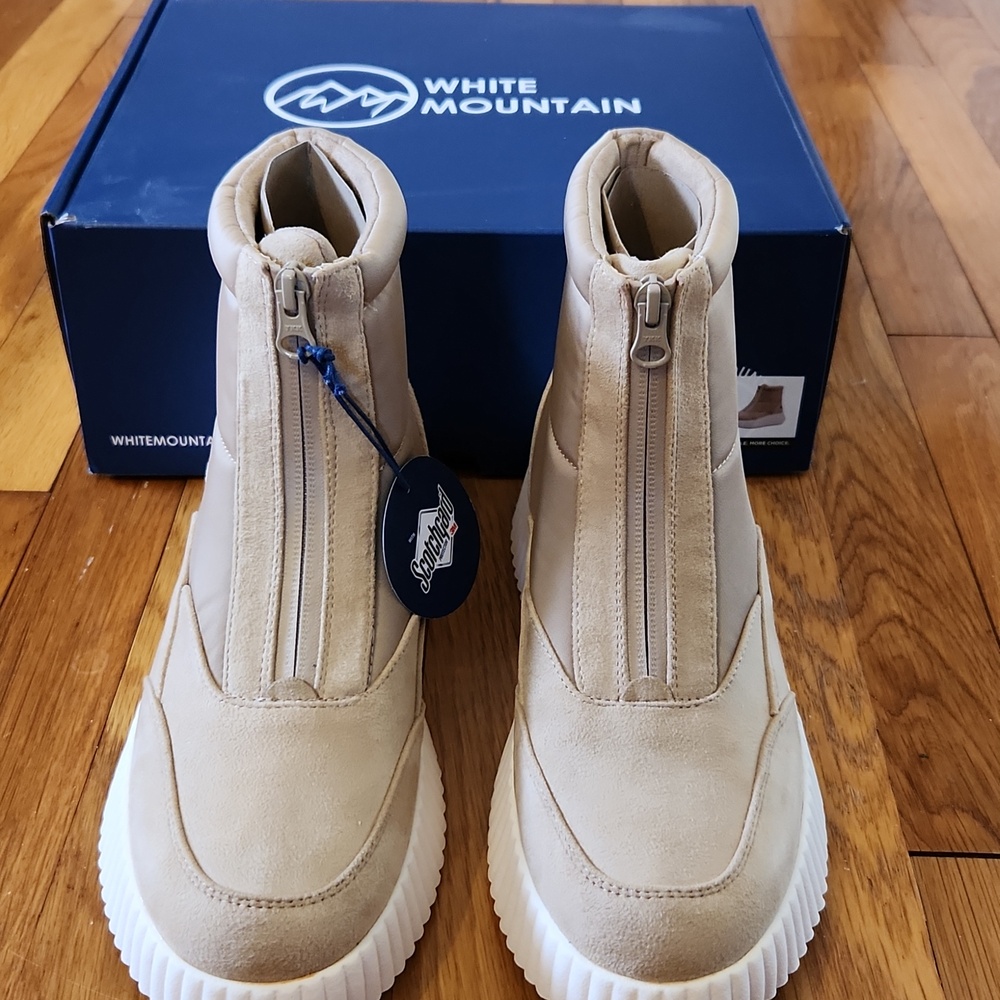 White Mountain Water Resistant Front Zip Downtown Sneaker Boots NWT Size 9.5 M - Picture 2 of 10